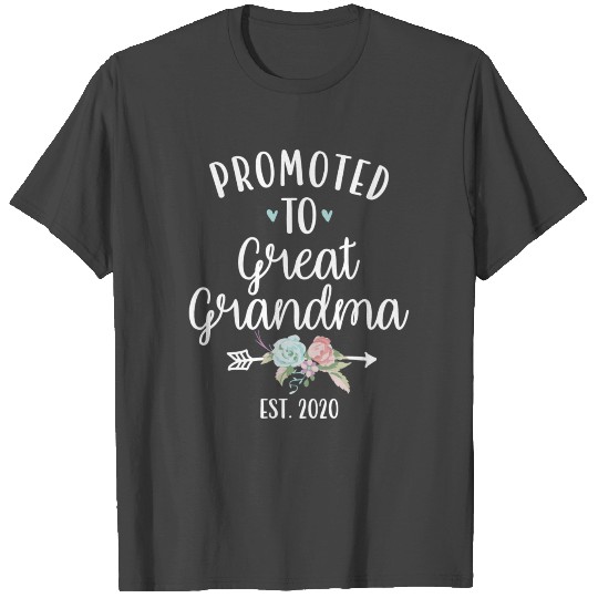 Promoted To Great Grandma 2020 Baby Reveal T Shirts