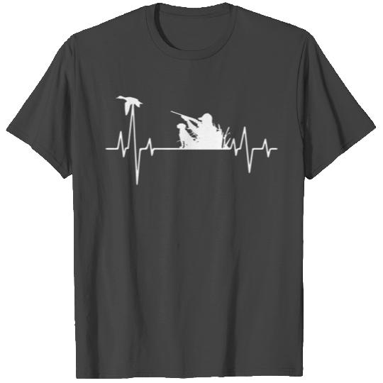Duck Hunting Waterfowl Heartbeat For Duck Hun 1538 T Shirts
