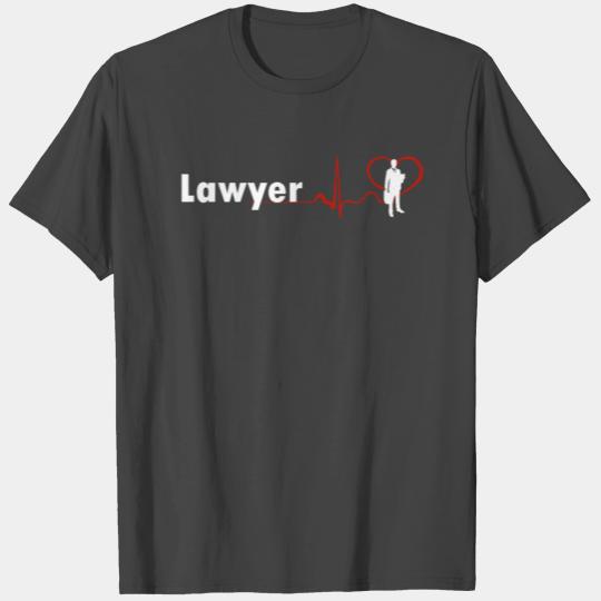 FANCY LAWYER HEARTBEAT DESIGN T Shirts