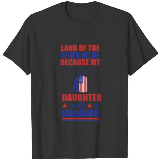 USA Patriotic Brave Daughter 4th July T-shirt
