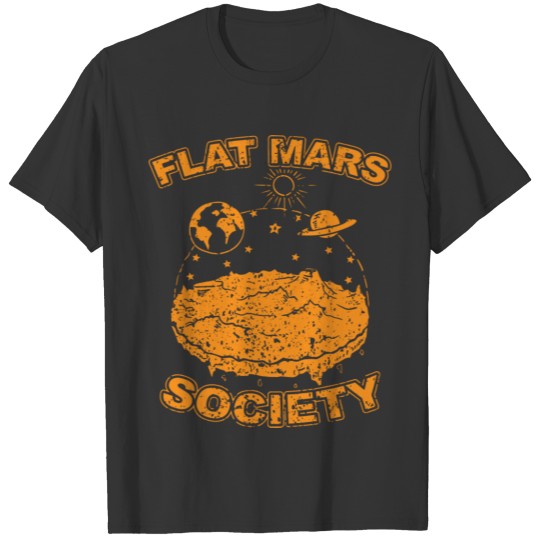 Flat Mar Socity Flat Earth Uivr SciFi S 2029 T-shirt