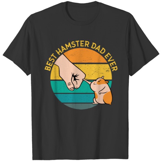 Best hamster dad father cute hamster design T Shirts