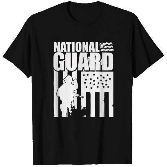 American Flag National Guard National Guard Pullov T Shirts
