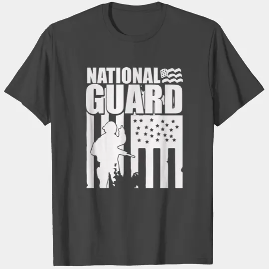American Flag National Guard National Guard Pullov T Shirts
