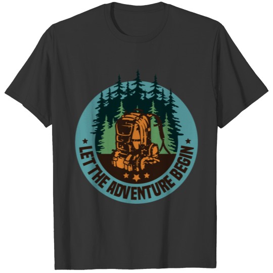 Let the adventure begin for nature lovers hiking T-shirt