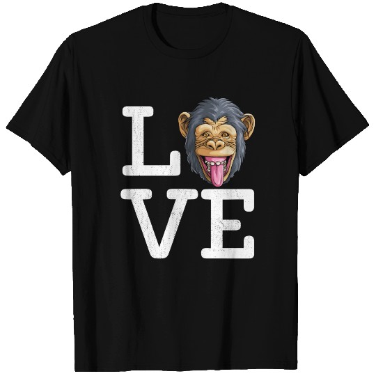 Monkey Love Chimpanzee T Shirts