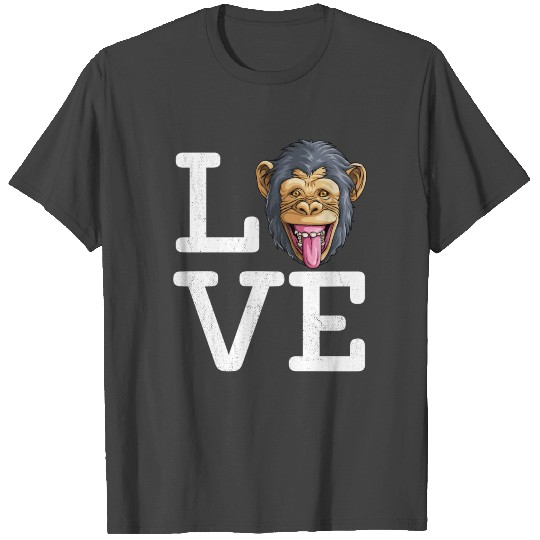 Monkey Love Chimpanzee T Shirts