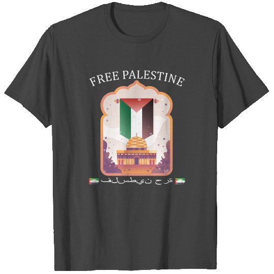 Free Palestine Palestinian Flag Al-Aqsa Gaza T Shirts