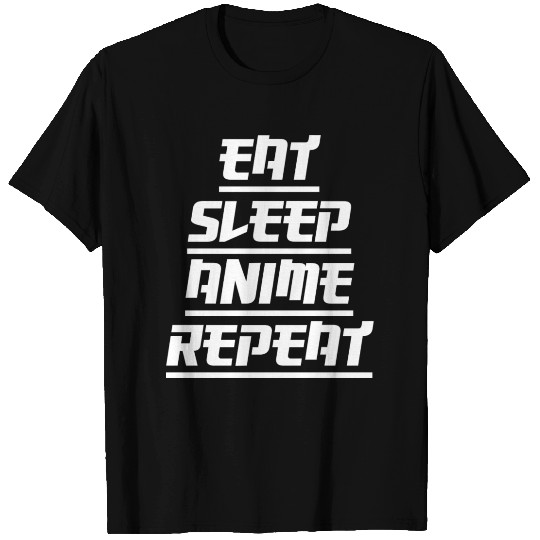 Funny Anime Lovers Gift, Eat Sleep Anime Repeat T Shirts