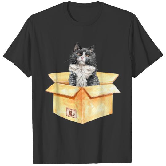 cat in box T-shirt