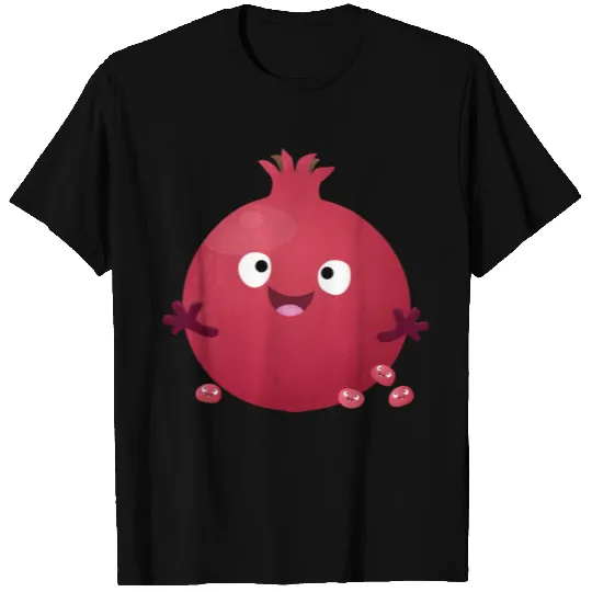 Cute happy pomegranate fruit cartoon T Shirts
