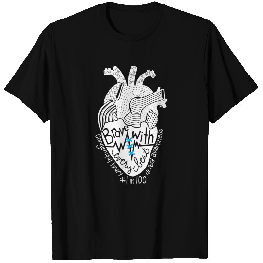 Chd Awareness Congenital Heart Defect Brave With E T Shirts