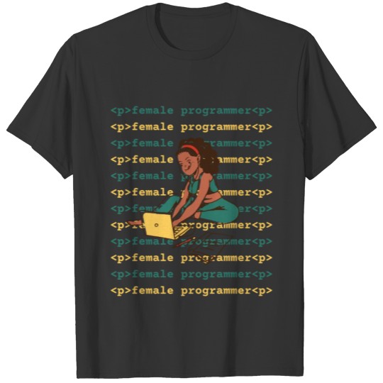 Black Girl Magic Female Programmer T-shirt
