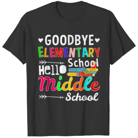 Hello Middle School Graduation Elementary School T-shirt