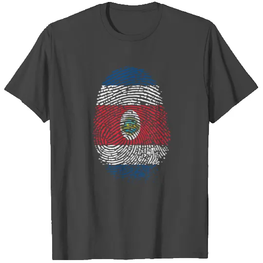 Costa Rica Thumbprint Dna Flag San Jose Men Women T Shirts