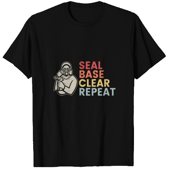 Seal Base Clear Repeat Auto Body Painter T Shirts