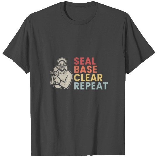 Seal Base Clear Repeat Auto Body Painter T Shirts