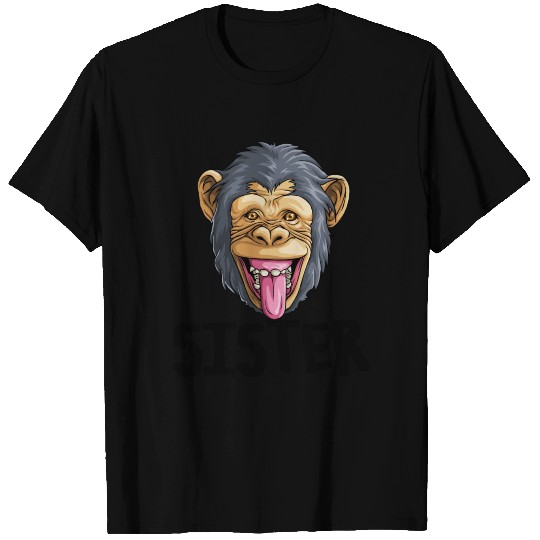 Monkey Sister Chimpanzee T Shirts