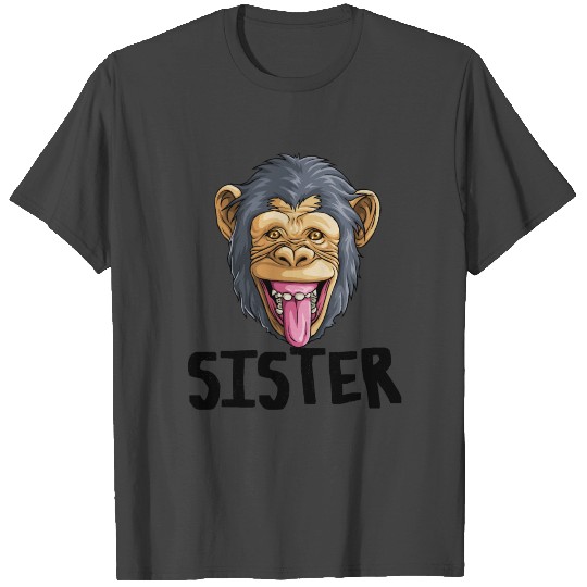 Monkey Sister Chimpanzee T Shirts