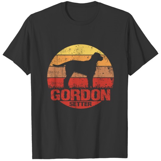 Gordon Setter Dog Sunset Silhouette T-shirt