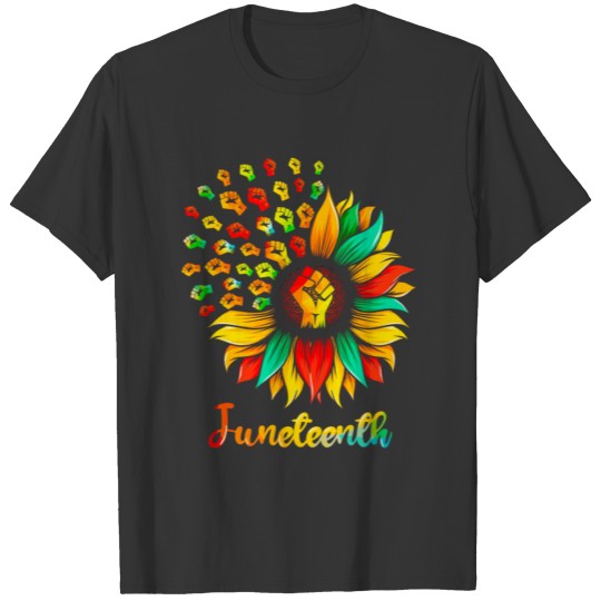Sunflower Fist Juneteenth, African American Pride T Shirts