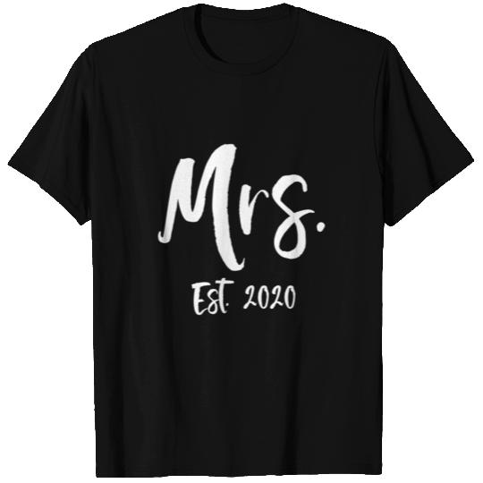 Cute Wedding Honeymoons For Her Him Mrs Est 20 T Shirts