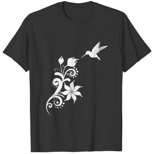 Flowery Hummingbird Cute For Bird Lovers birthday T Shirts