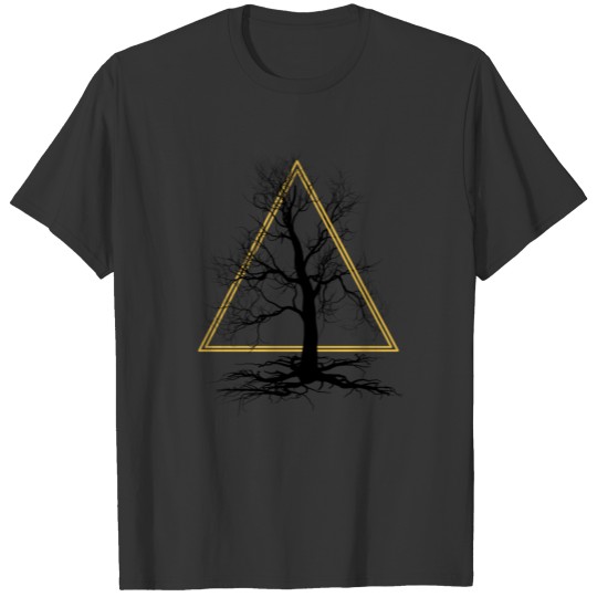 Out line tree of life with routes cool design. T Shirts