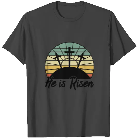 He Is Risen Jesus 70S Retro Easter Religious Chris T Shirts