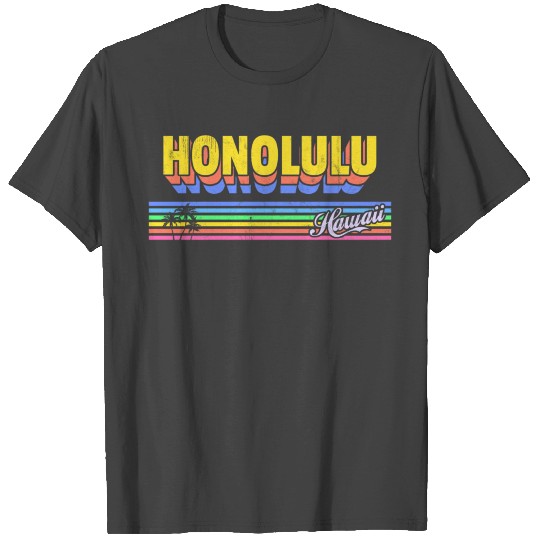 Honolulu Hawaii Hi Vintage Retro Souvenir birthday T Shirts