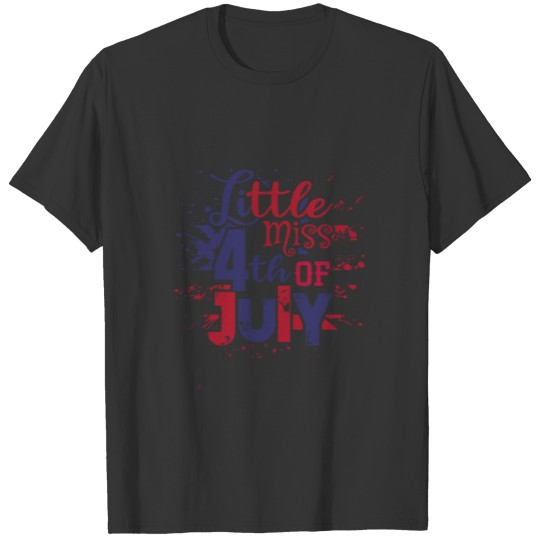 4th of July USA Miss Independent Girl T Shirts