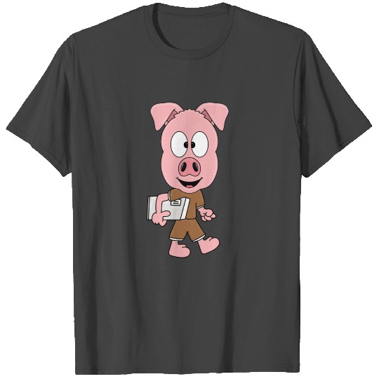 PIG - COURIER - PACKAGE - JOB - FARM - ANIMAL T Shirts