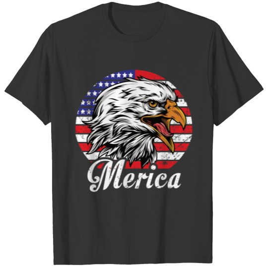 Merica Independence American Patriot 4th of July T-shirt