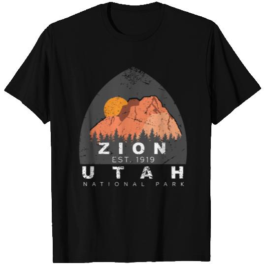 Zion National Park Sunny Forest Mountains T Shirts