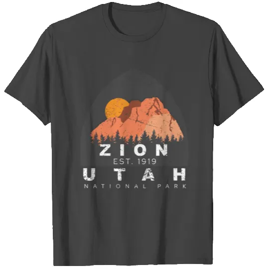 Zion National Park Sunny Forest Mountains T Shirts