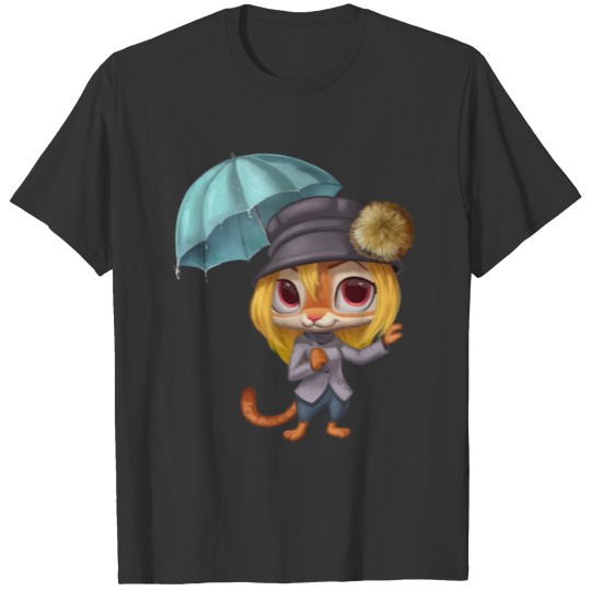 Autumn cat T-shirt