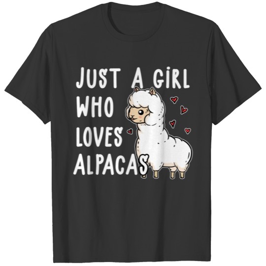 Just A Girl Who Loves Alpacas Cute Alpaca Costume T-shirt