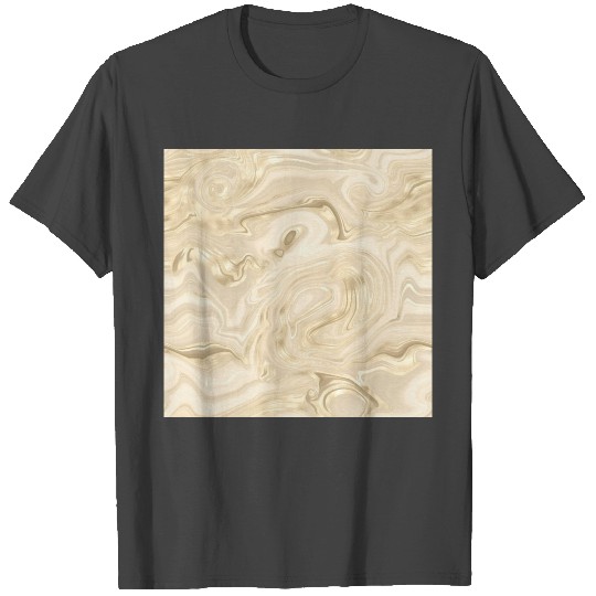 Champagne Light Brown Elegant Abstract Swirl T Shirts