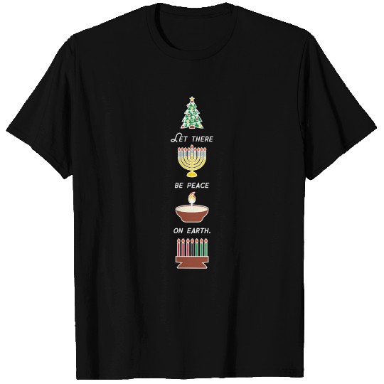 Peace On Earth Multicultural Holiday Diversity Sym T Shirts