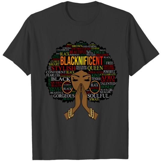 Blacknificent Black Girl Melanin Magic Juneteenth T Shirts