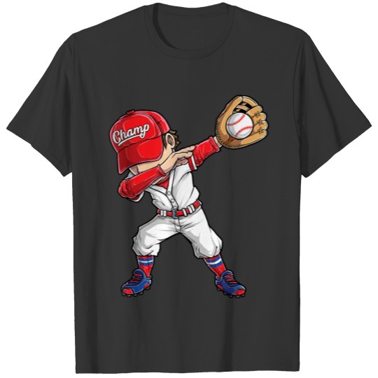 Dabbing Baseball T Shirts Kids Boys Men Catcher