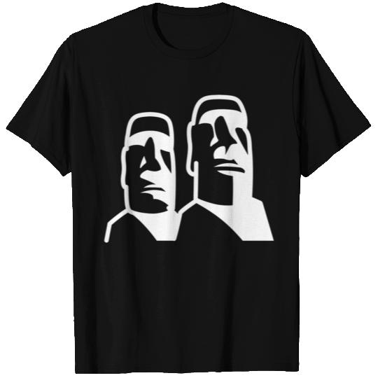 Moai Statues Easter Island Heads Polynesia White b T Shirts