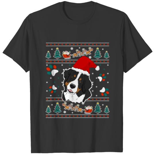 Merry Woofmas Bernese Mountain Dog Christmas birth T-shirt