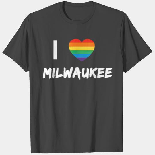 I Love Milwaukee Gay Pride LBGT T T Shirts