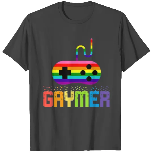 Gaymer Pride LGBT Controller Rainbow Flag Gay T Shirts