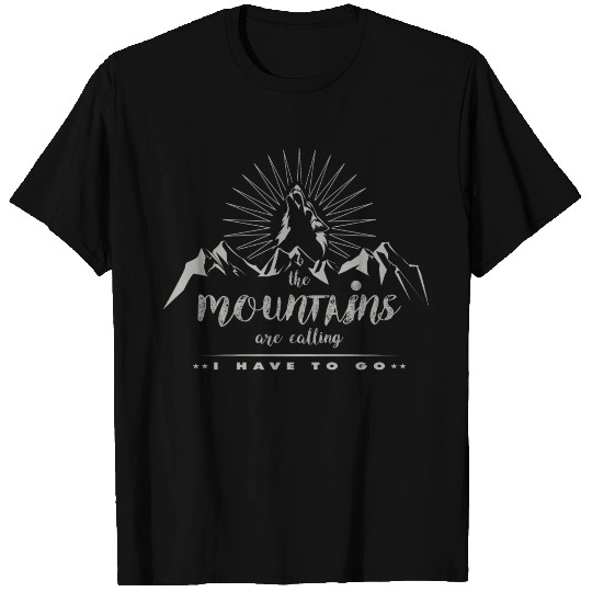 Wolf - the mountains are calling gift idea T Shirts