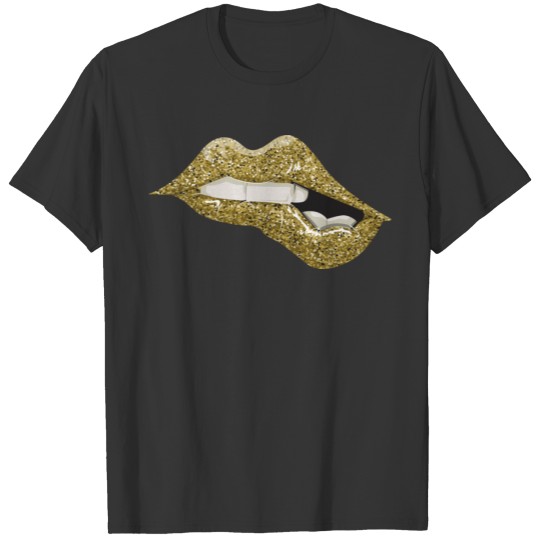 Gold Lip Biting Black Girl Magic T-shirt
