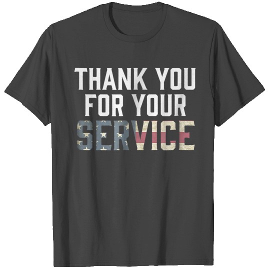 Thank You For Your Service USA Flag Memorial Day T Shirts