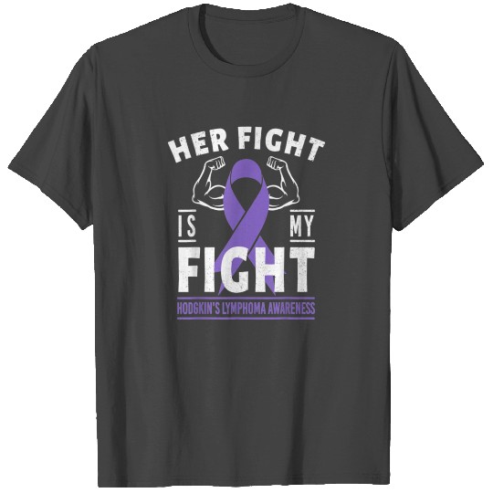 Her Fight is Hodgkin s Lymphoma Cancer Awareness T Shirts