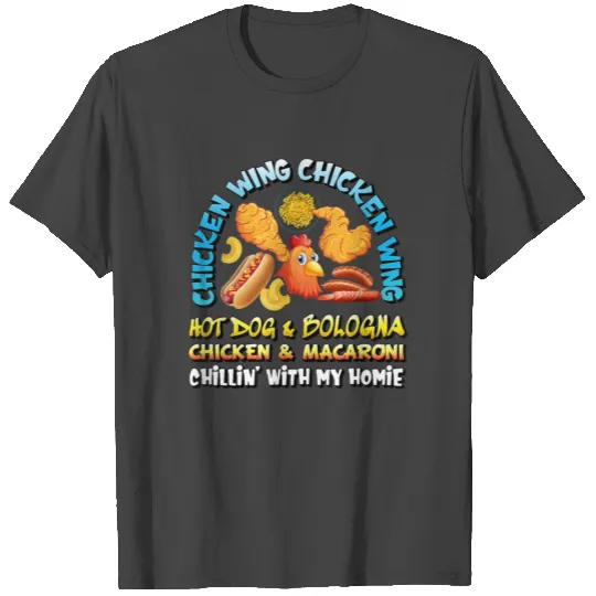 Cooked Chicken Wing Hot Dog and Bologna Hotdog T Shirts